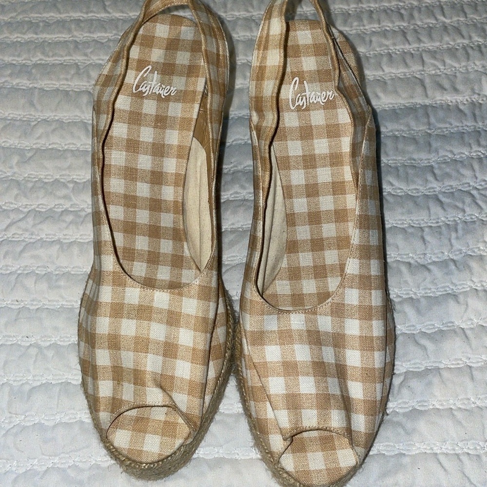 Castaner espadrille 4 inch wedge sandals size 9